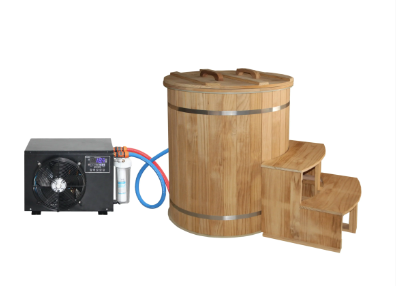 Wooden Ice Bath Cold Plunge with water cooler